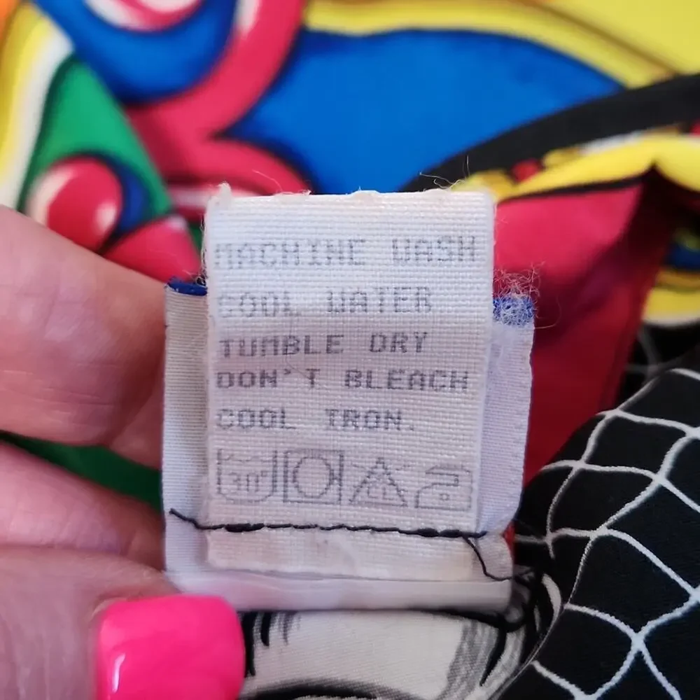 Vintage Tail Women's Vibrant Multi-colored Tennis Print Full Zip Jacket Size Med - Picture 13 of 14